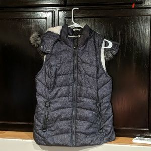 Grey and White, Hooded Vest